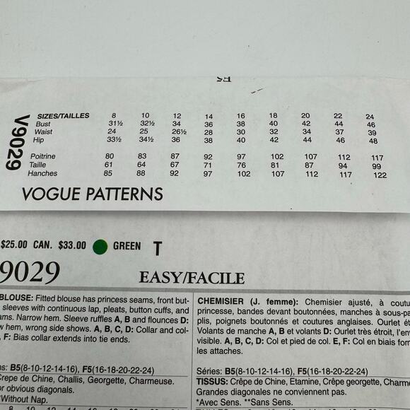 Vintage 1988 Vogue Ralph Lauren UNCUT Sewing Pattern 2136 Pants, Skirt  6, 8, 10 - Picture 4 of 6